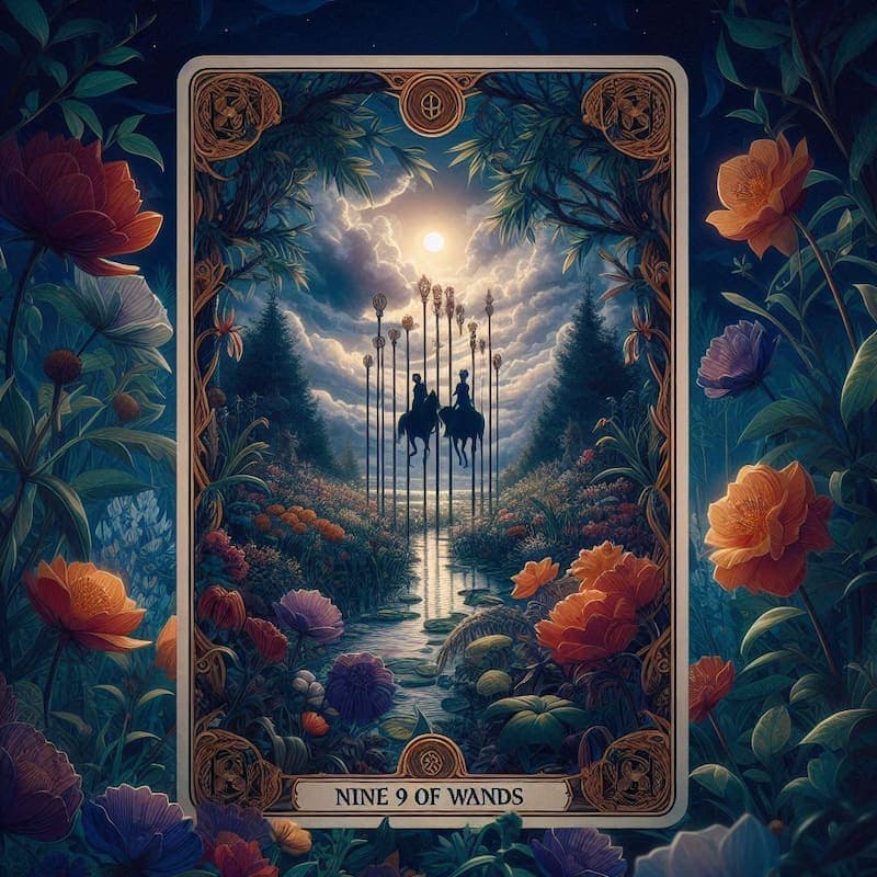Nine of Wands - Tarot Card
